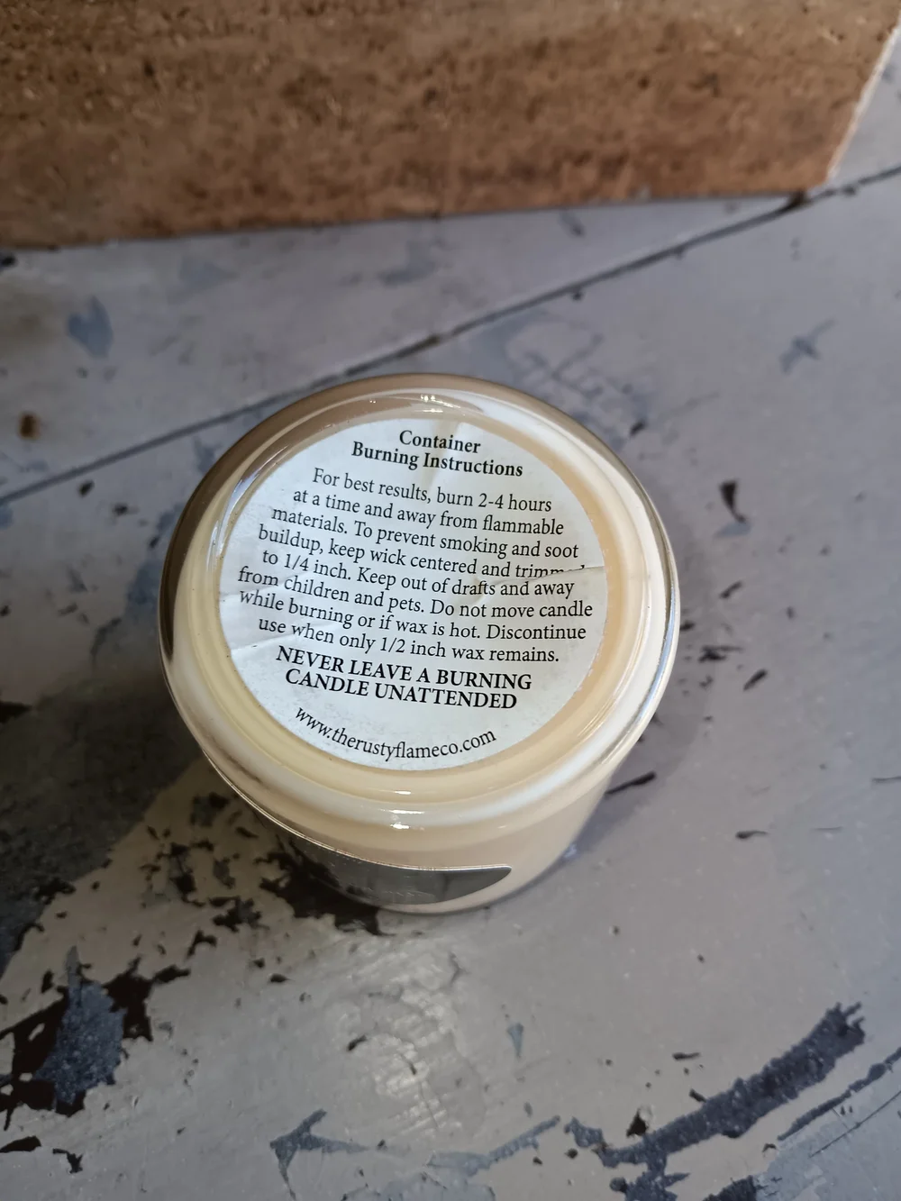 The Rusty Flame Candle mini candle